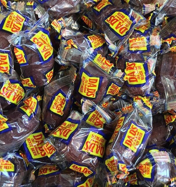 Dad's Rootbeer Barrels - 1.5 Lbs of Classic Old fashioned Root Beer Barrel Hard Candy - Individually Wrapped Retro Candy Packed By Snackadilly