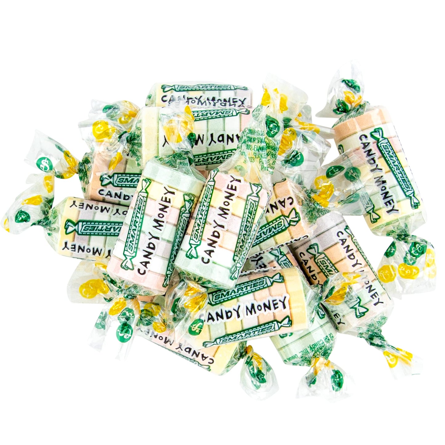 Smarty Candy Money Rolls 40 Rolls 1 Lb Bag - Candy Coins In Assorted Fruit Flavors - Packaged By By Snackadilly