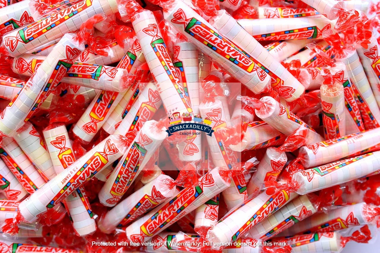 Smarty Classic Rolls 3Lb Bulk Box - 48 OZ Original Fruit Flavored Smarty Rolls - Value Size 180 Rolls Per Box - Freshly Packed By Snackadilly