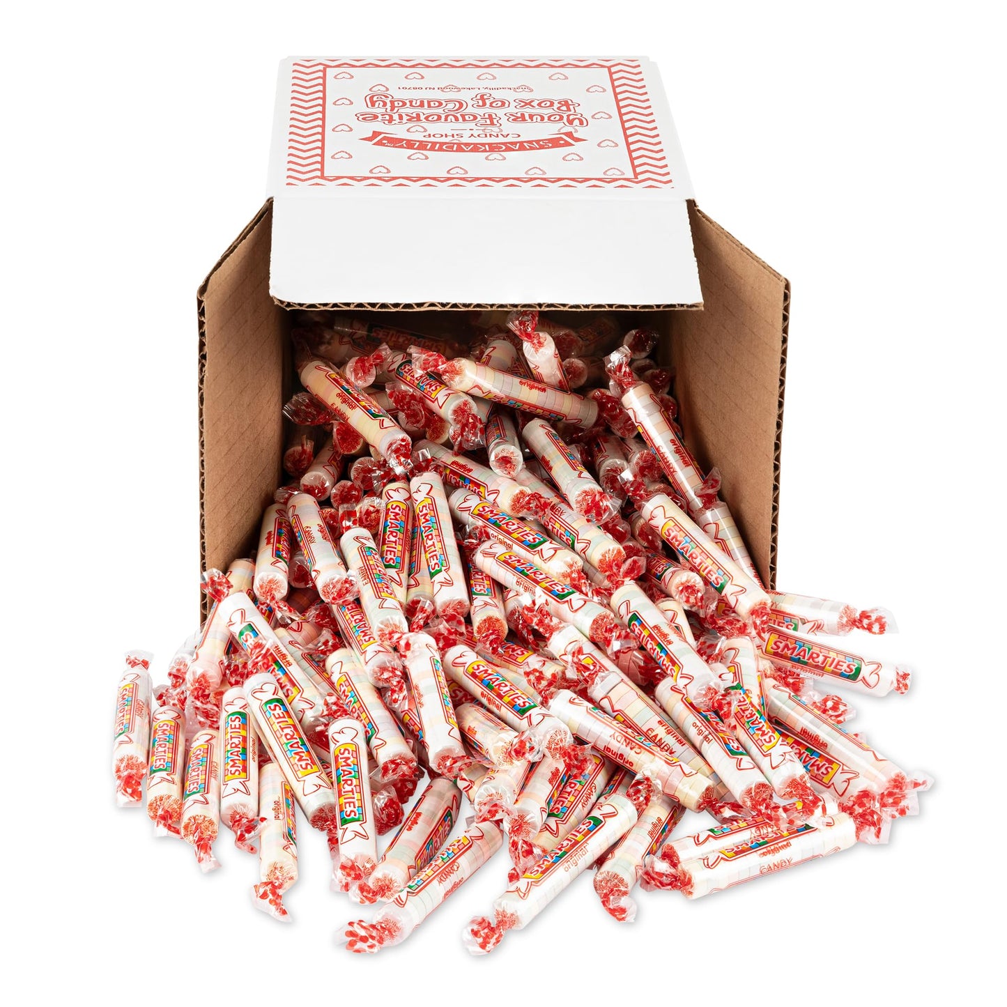 Smarty Classic Rolls 3Lb Bulk Box - 48 OZ Original Fruit Flavored Smarty Rolls - Value Size 180 Rolls Per Box - Freshly Packed By Snackadilly