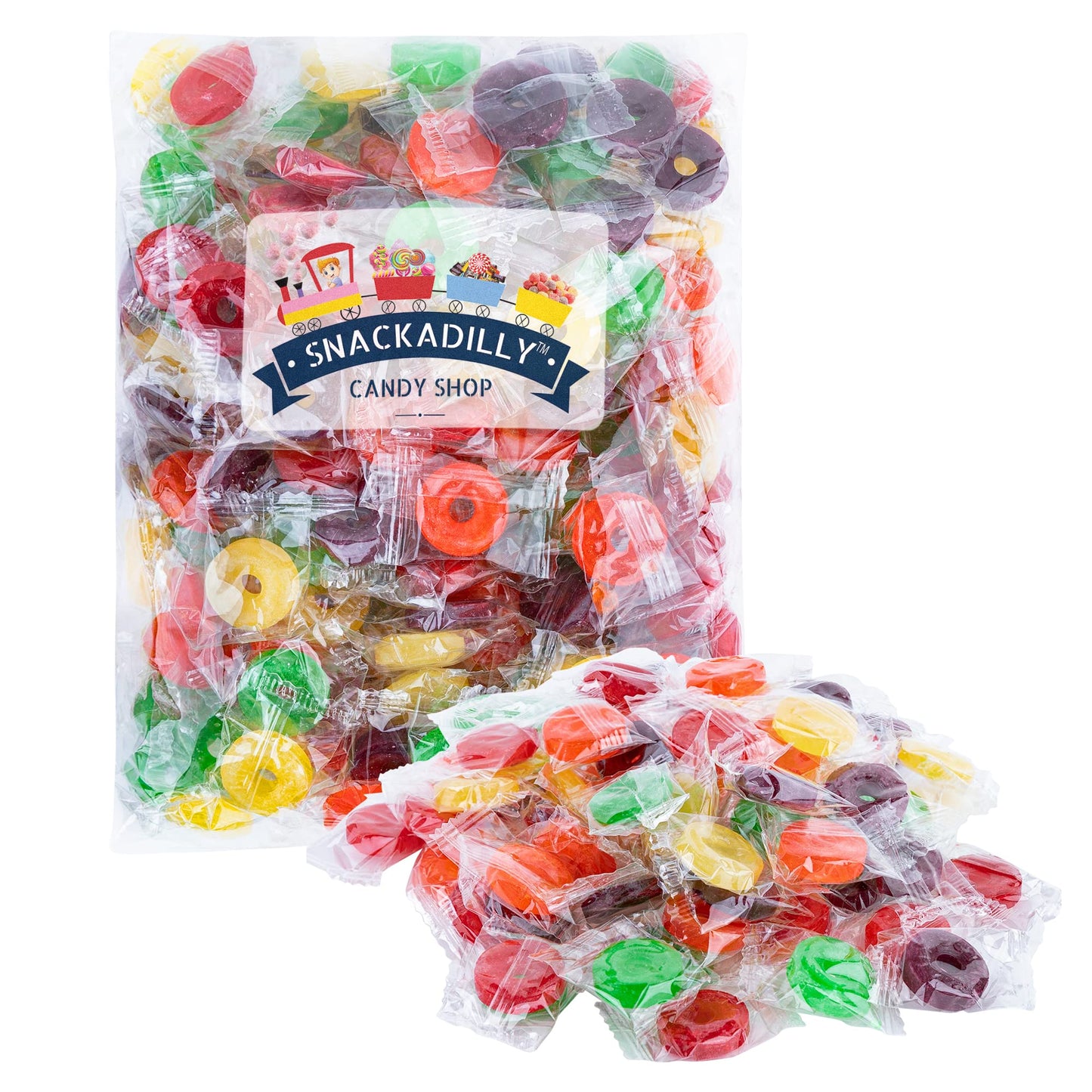 Life Savers Hard Candy - 5 Flavors: Cherry, Raspberry, Watermelon, Orange and Pineapple - 1.5 Lbs. - 24 Oz. Packaged By Snackadilly