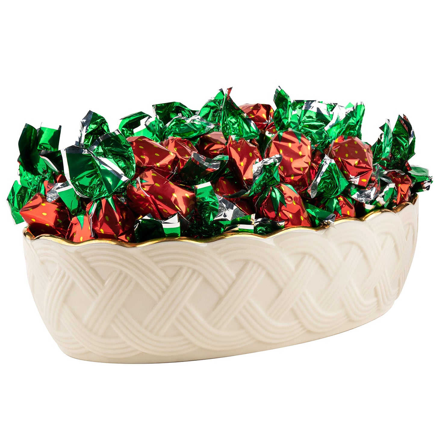 Strawberry Bon Bon Hard Candy - 3 lbs. Bag of Delicious & Tastefully Wrapped Red Candy