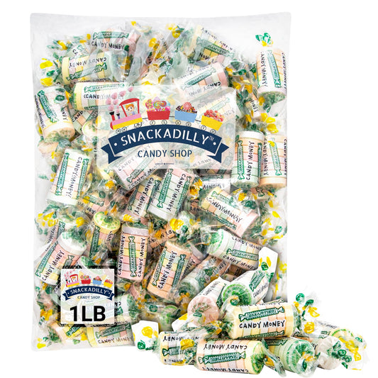 Smarty Candy Money Rolls 40 Rolls 1 Lb Bag - Candy Coins In Assorted Fruit Flavors - Packaged By By Snackadilly