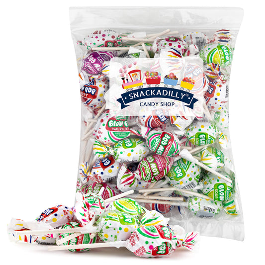 Blow Pops Bulk 3 Pound Bag - Grape, Strawberry, Cherry, Watermelon, and Sour Apple flavors By Snackadilly